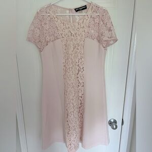 Karl Lagerfeld pale pink and lace dress